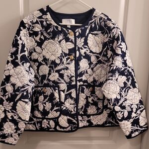 Floral Navy and White Jacket